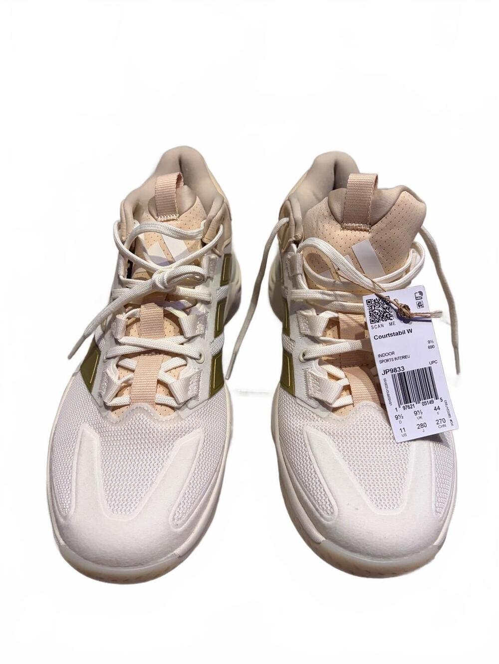 Adidas Court Stabil Off White Gold JP9833 Women's Size 11/Men's 10 NWT No Box